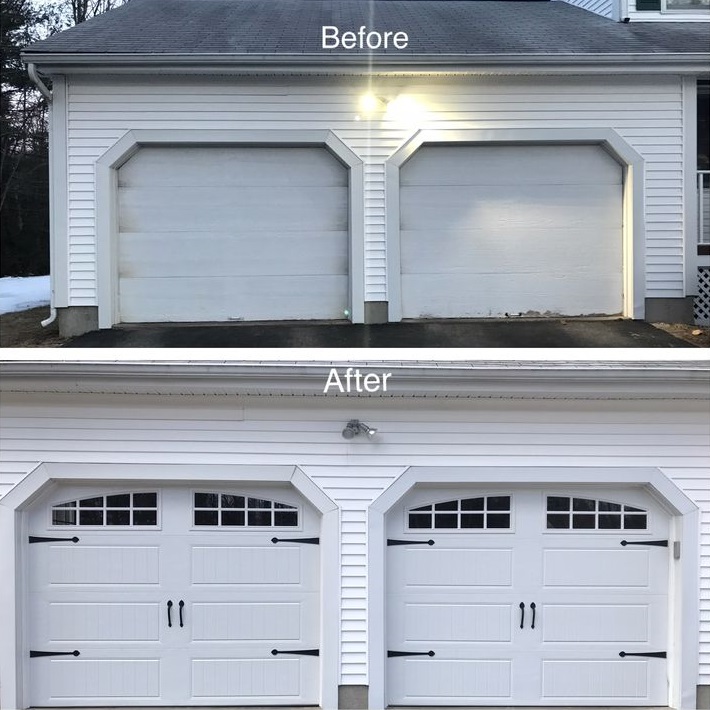  garage door before and after installation